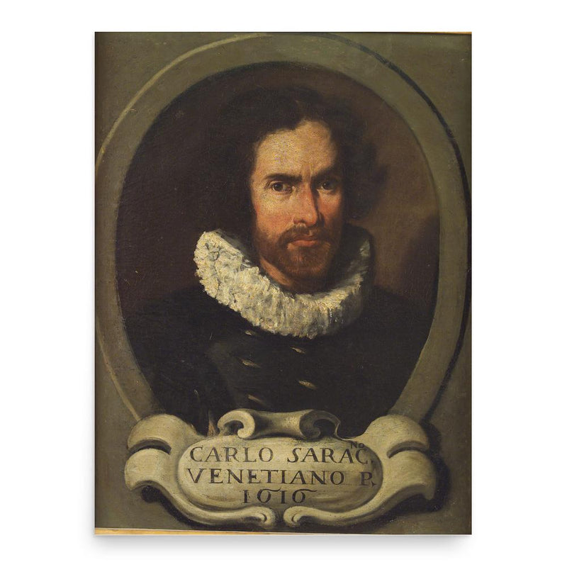 Carlo Saraceni poster print, in size 18x24 inches.