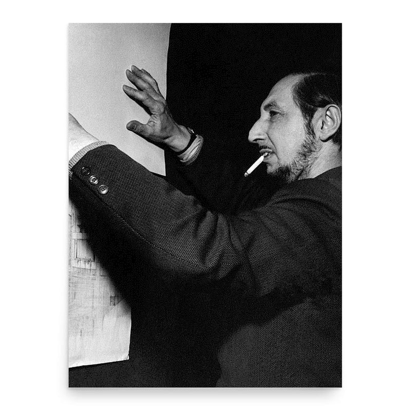 Carlo Scarpa poster print, in size 18x24 inches.