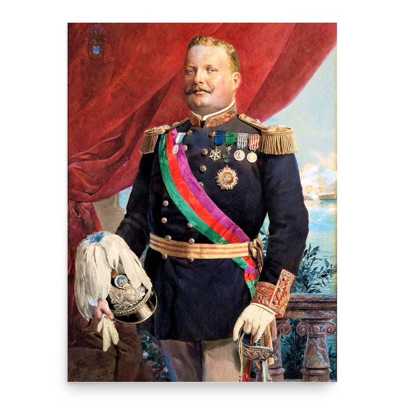 Carlos I of Portugal poster print, in size 18x24 inches.