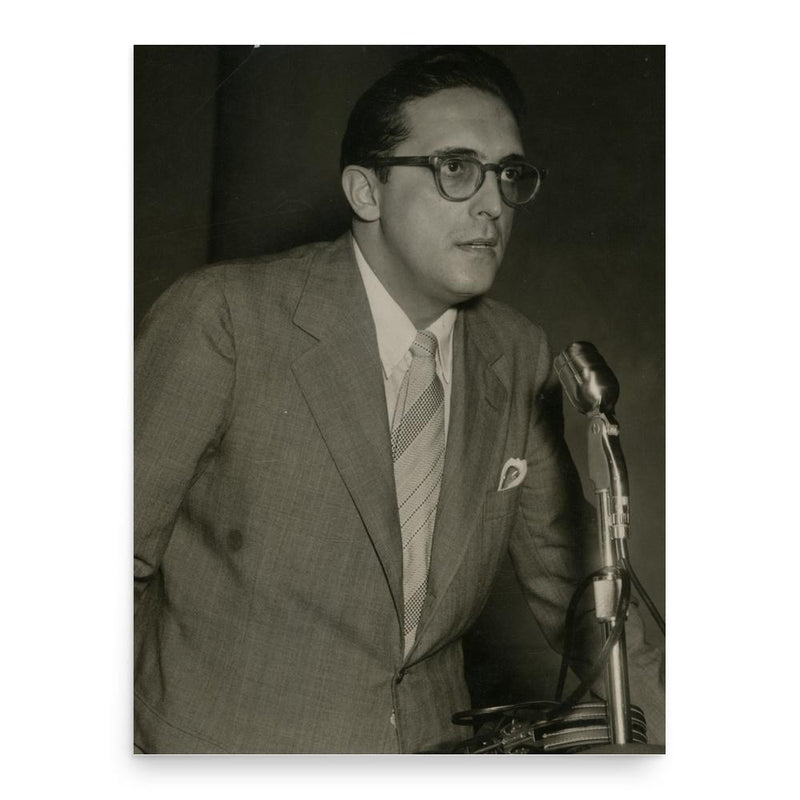 Carlos Lacerda poster print, in size 18x24 inches.