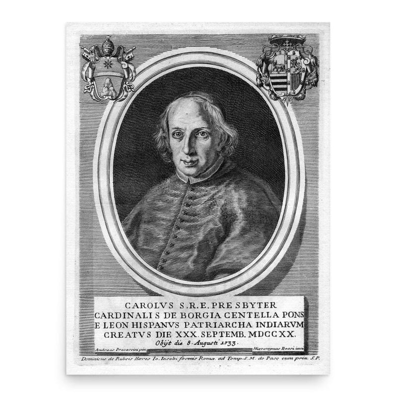 Carlos de Borja y Centellas poster print, in size 18x24 inches.
