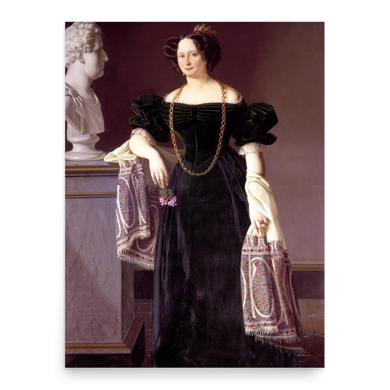 Caroline Amalie of Augustenburg poster print, in size 18x24 inches.