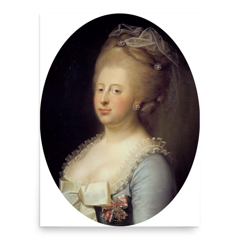 Caroline Matilda of Great Britain poster print, in size 18x24 inches.