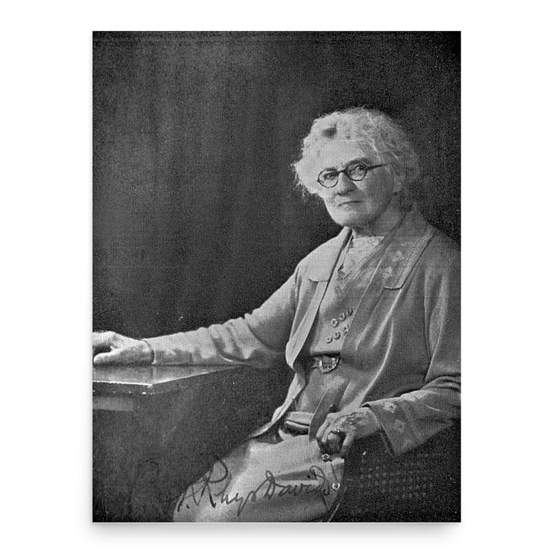 Caroline Rhys Davids poster print, in size 18x24 inches.