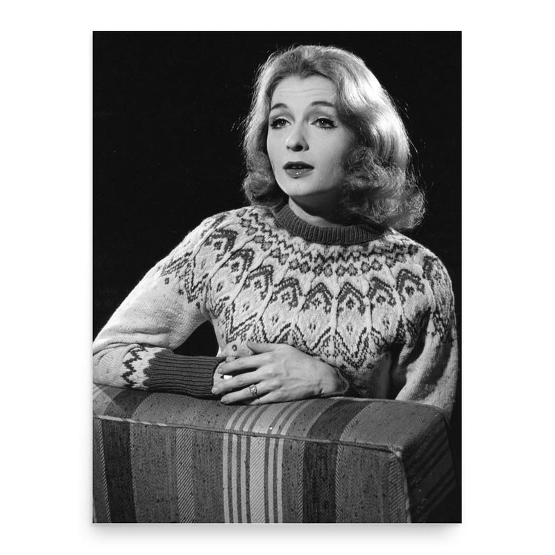 Carrie Nye poster print, in size 18x24 inches.