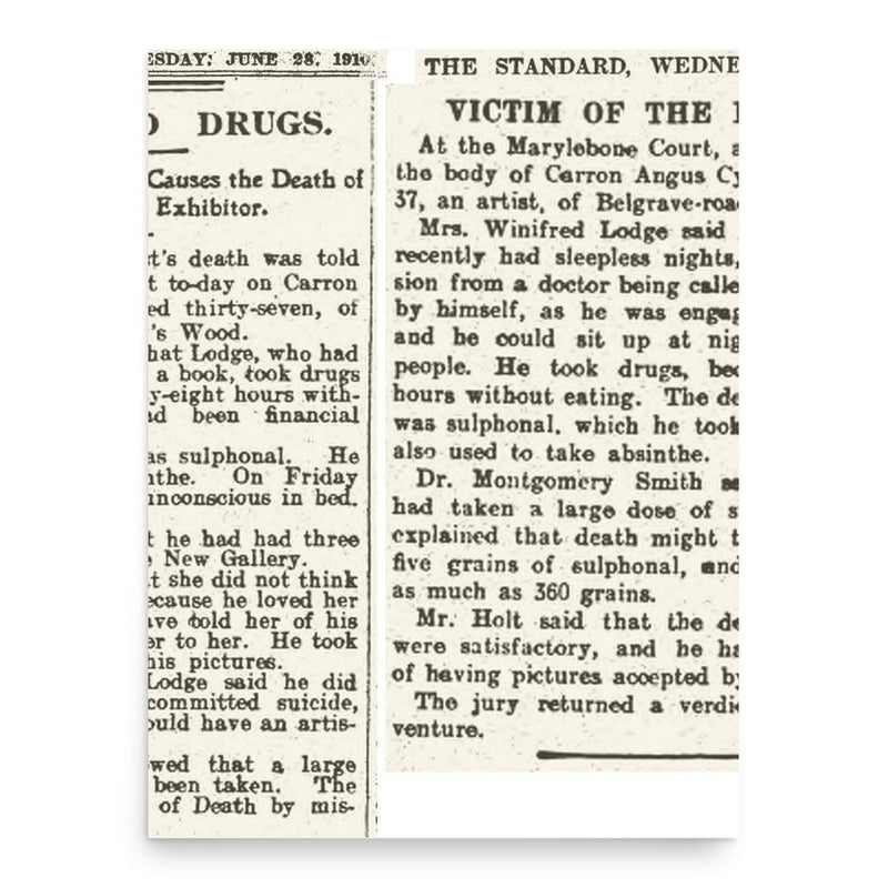 Carron Lodge poster print, in size 18x24 inches.