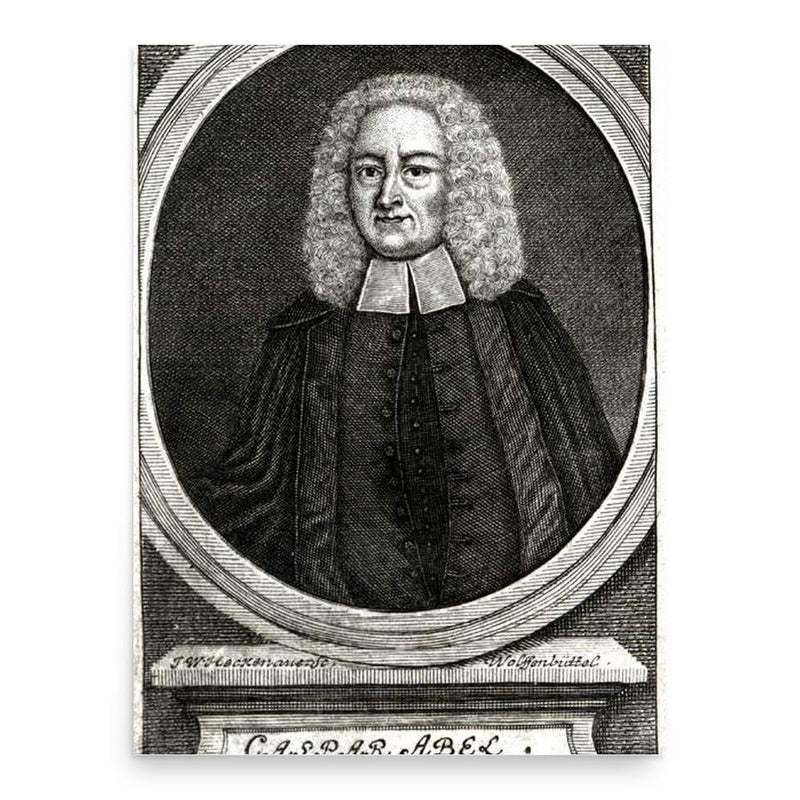 Caspar Abel poster print, in size 18x24 inches.