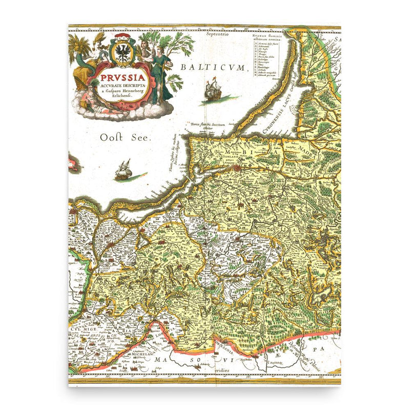 Caspar Hennenberger poster print, in size 18x24 inches.