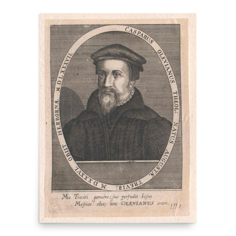 Caspar Olevian poster print, in size 18x24 inches.