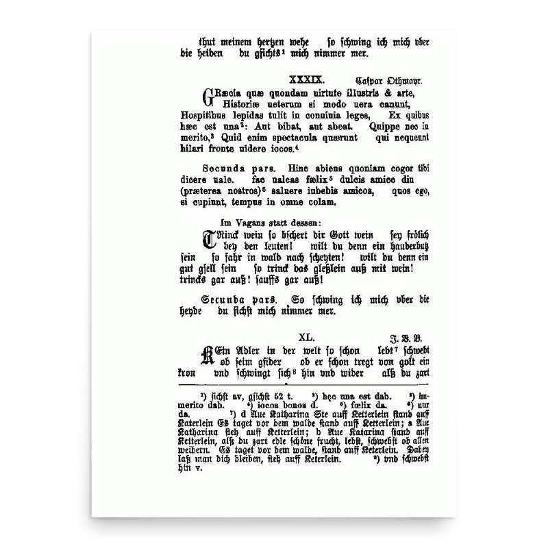 Caspar Othmayr poster print, in size 18x24 inches.