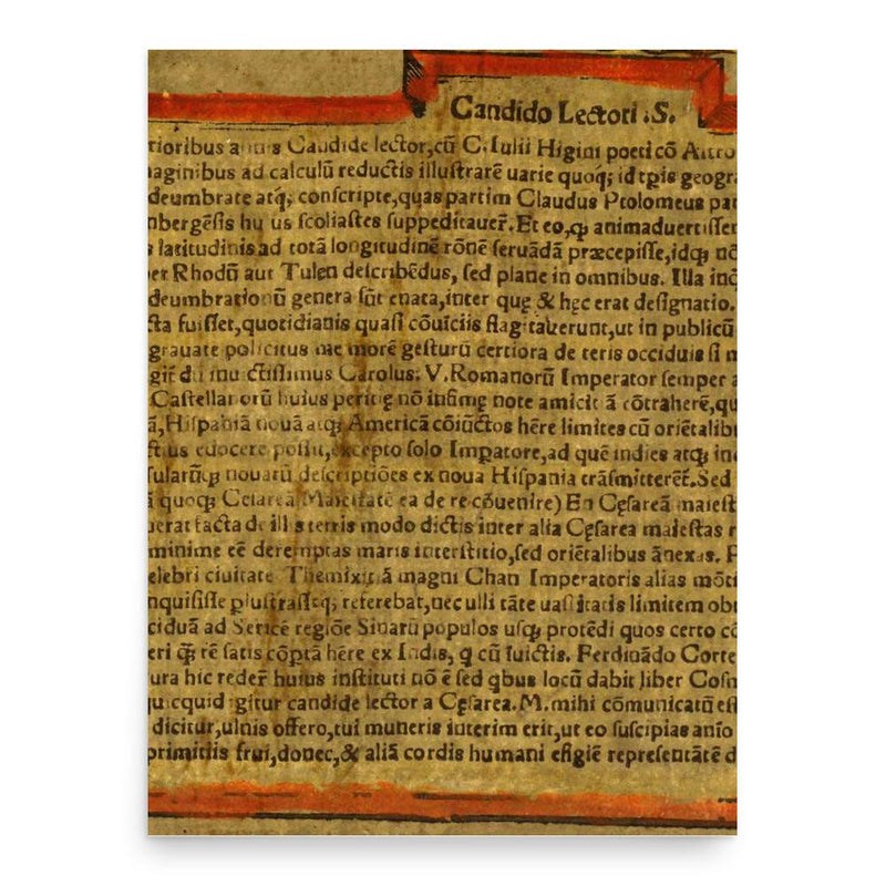 Caspar Vopel poster print, in size 18x24 inches.