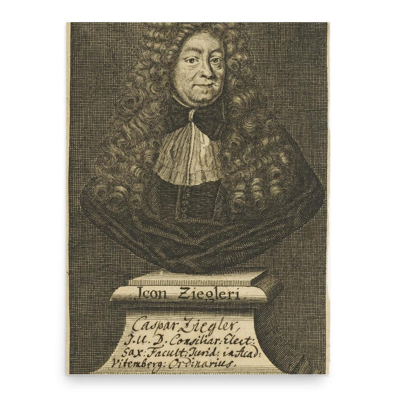 Caspar Ziegler poster print, in size 18x24 inches.