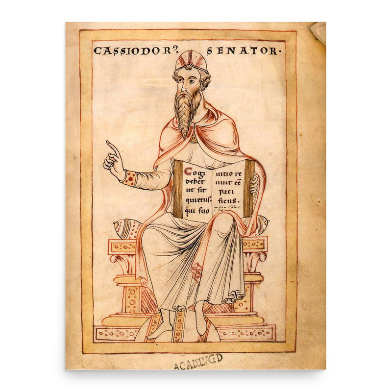 Cassiodorus poster print, in size 18x24 inches.