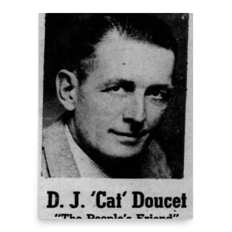 Cat Doucet poster print, in size 18x24 inches.