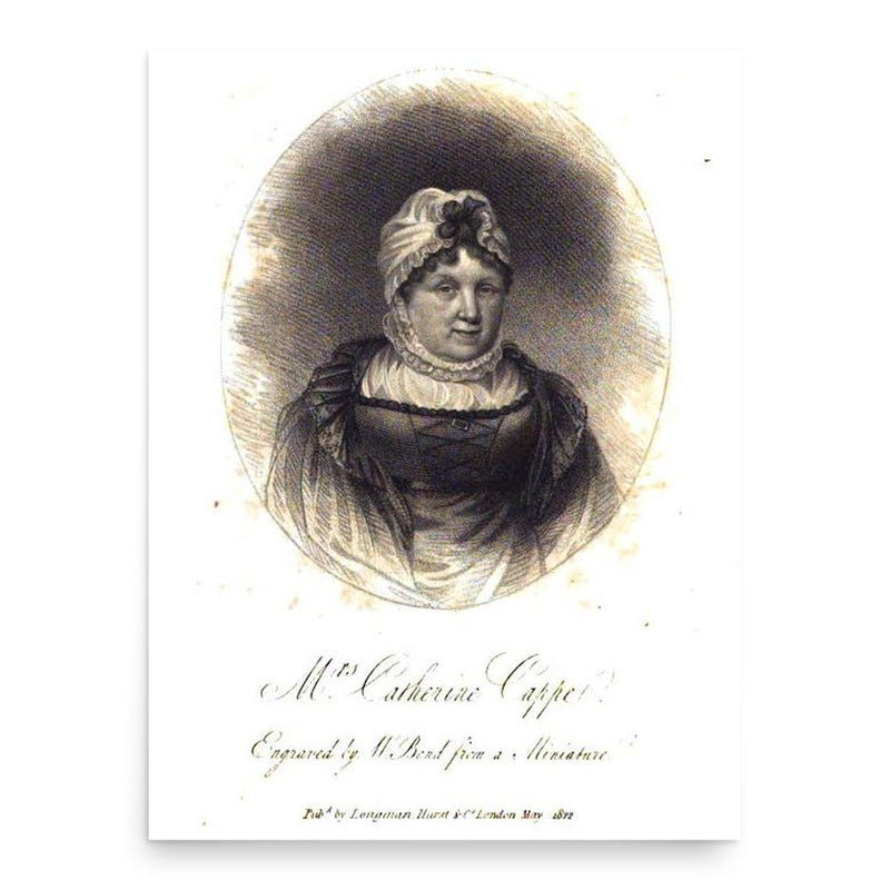 Catharine Cappe poster print, in size 18x24 inches.