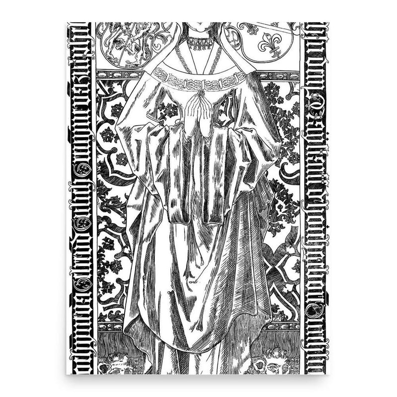 Catharine of Bourbon poster print, in size 18x24 inches.