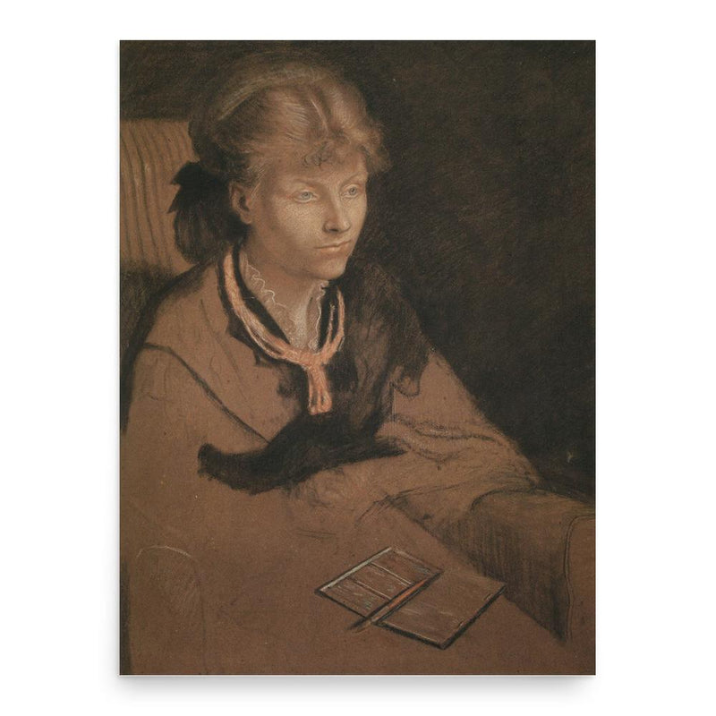 Catherine Madox Brown poster print, in size 18x24 inches.