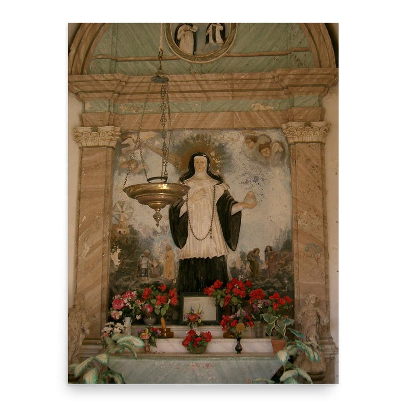 Catherine of Palma poster print, in size 18x24 inches.