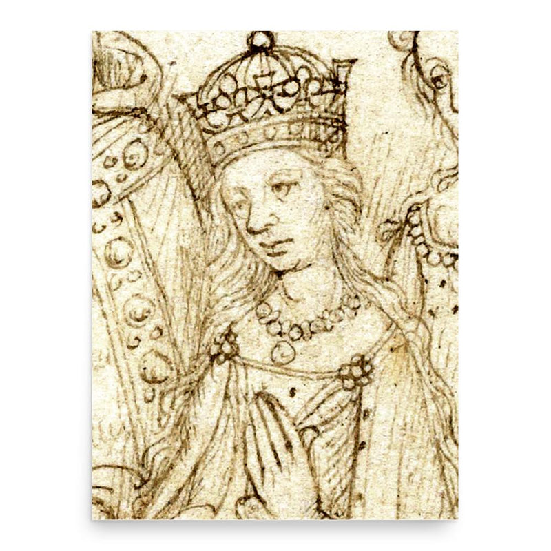 Catherine of Valois poster print, in size 18x24 inches.