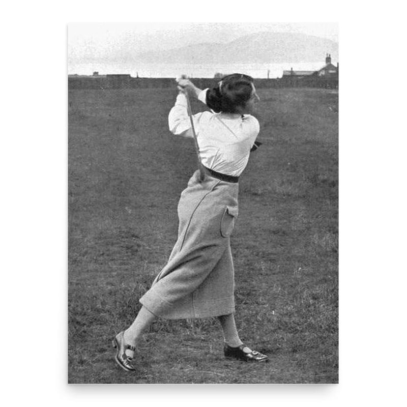 Cecil Leitch poster print, in size 18x24 inches.