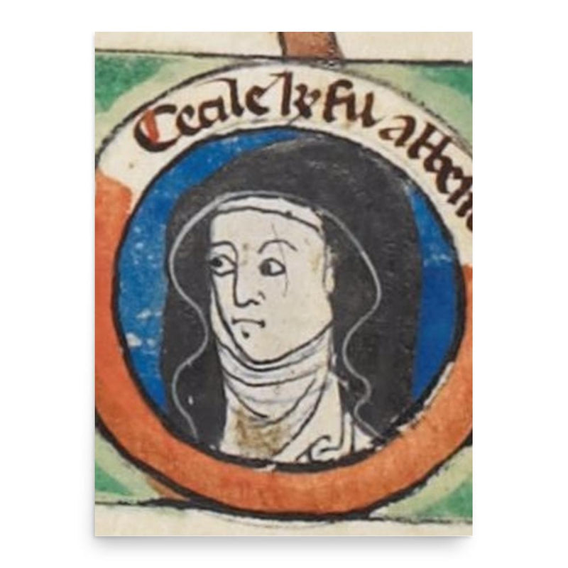 Cecilia of Normandy poster print, in size 18x24 inches.