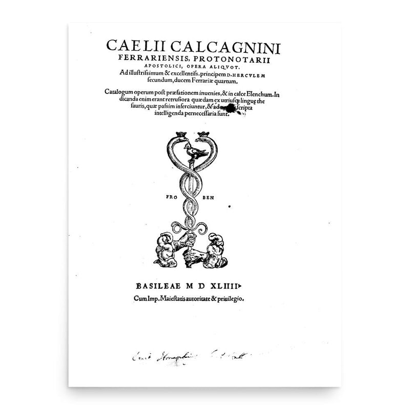 Celio Calcagnini poster print, in size 18x24 inches.
