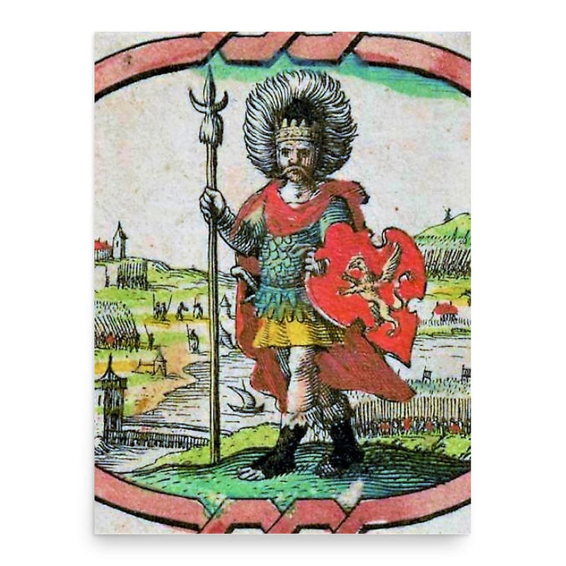 Cerdic of Wessex poster print, in size 18x24 inches.