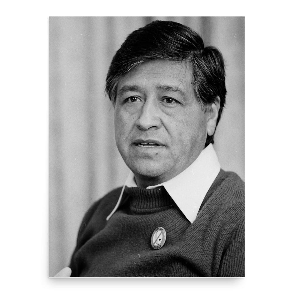Cesar Chavez poster print, in size 18x24 inches.