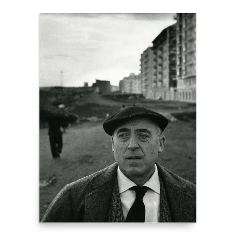 Cesare Zavattini poster print, in size 18x24 inches.