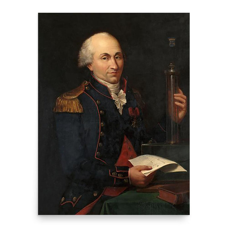 Charles-Augustin de Coulomb poster print, in size 18x24 inches.