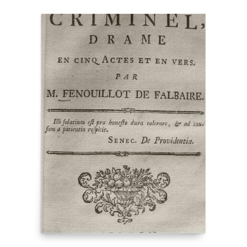 Charles-Georges Fenouillot de Falbaire de Quingey poster print, in size 18x24 inches.