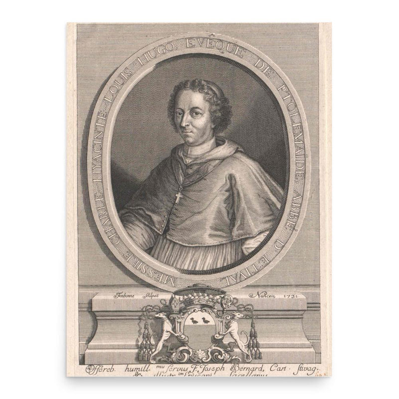 Charles-Hyacinthe Hugo poster print, in size 18x24 inches.