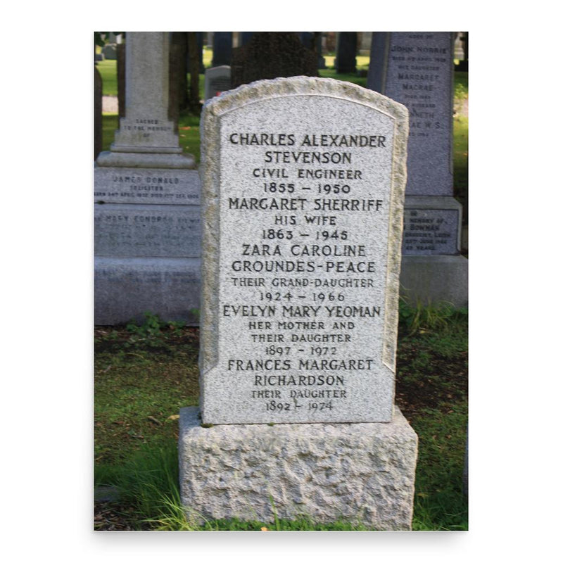 Charles Alexander Stevenson poster print, in size 18x24 inches.