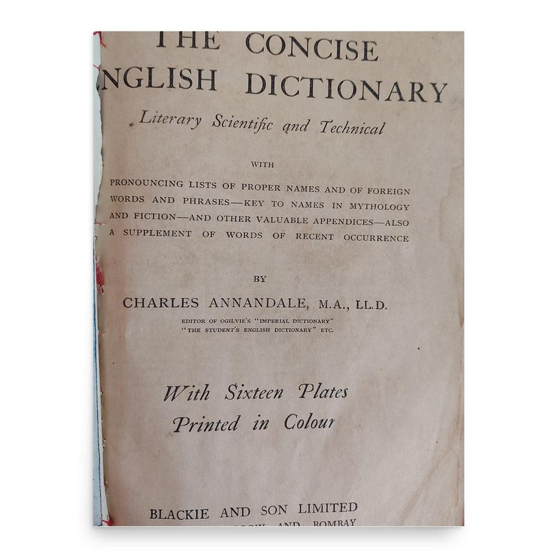 Charles Annandale poster print, in size 18x24 inches.