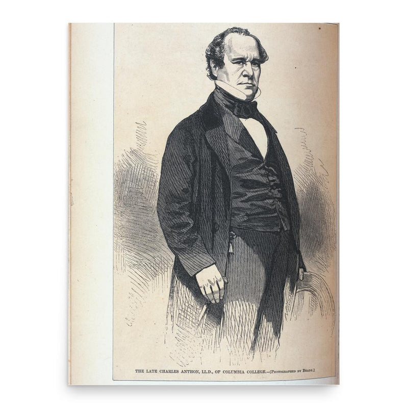 Charles Anthon poster print, in size 18x24 inches.