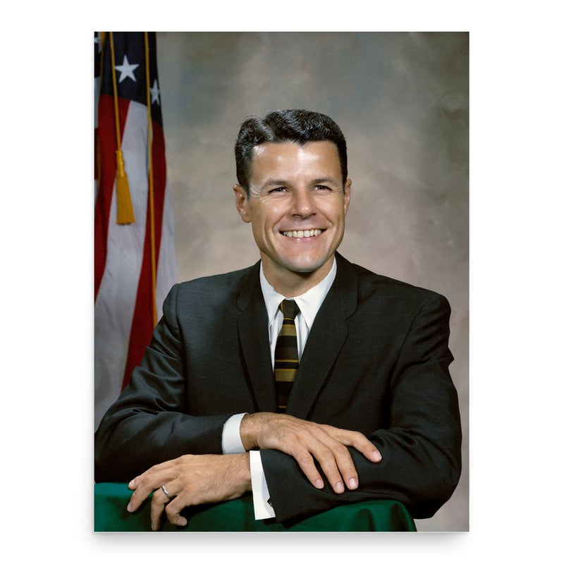 Charles Bassett poster print, in size 18x24 inches.