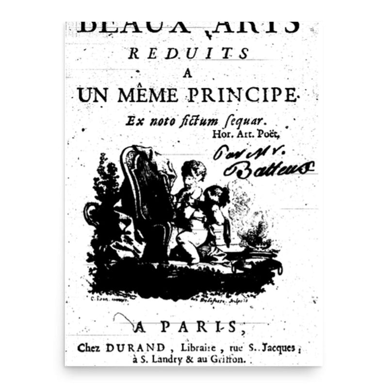 Charles Batteux poster print, in size 18x24 inches.