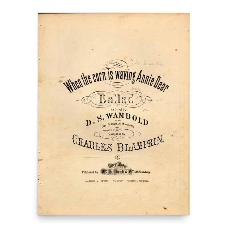 Charles Blamphin poster print, in size 18x24 inches.