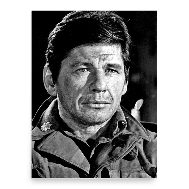 Charles Bronson poster print, in size 18x24 inches.