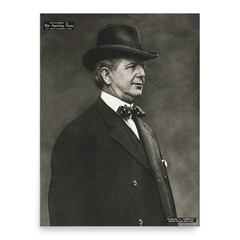 Charles Comiskey poster print, in size 18x24 inches.