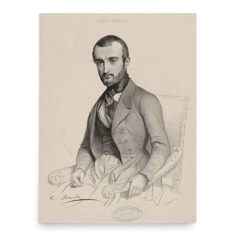 Charles Dancla poster print, in size 18x24 inches.