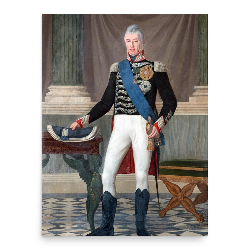 Charles Felix of Sardinia poster print, in size 18x24 inches.