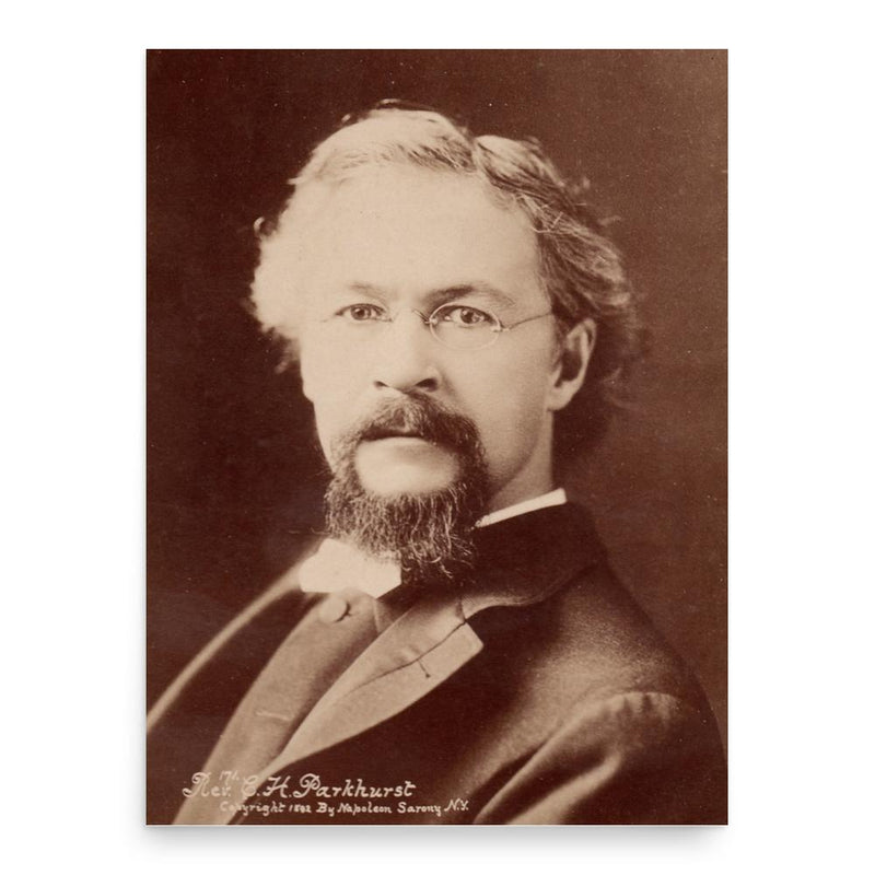 Charles Henry Parkhurst poster print, in size 18x24 inches.