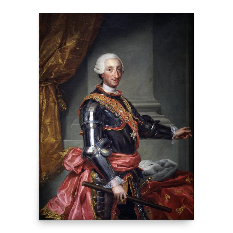 Charles III of Spain poster print, in size 18x24 inches.