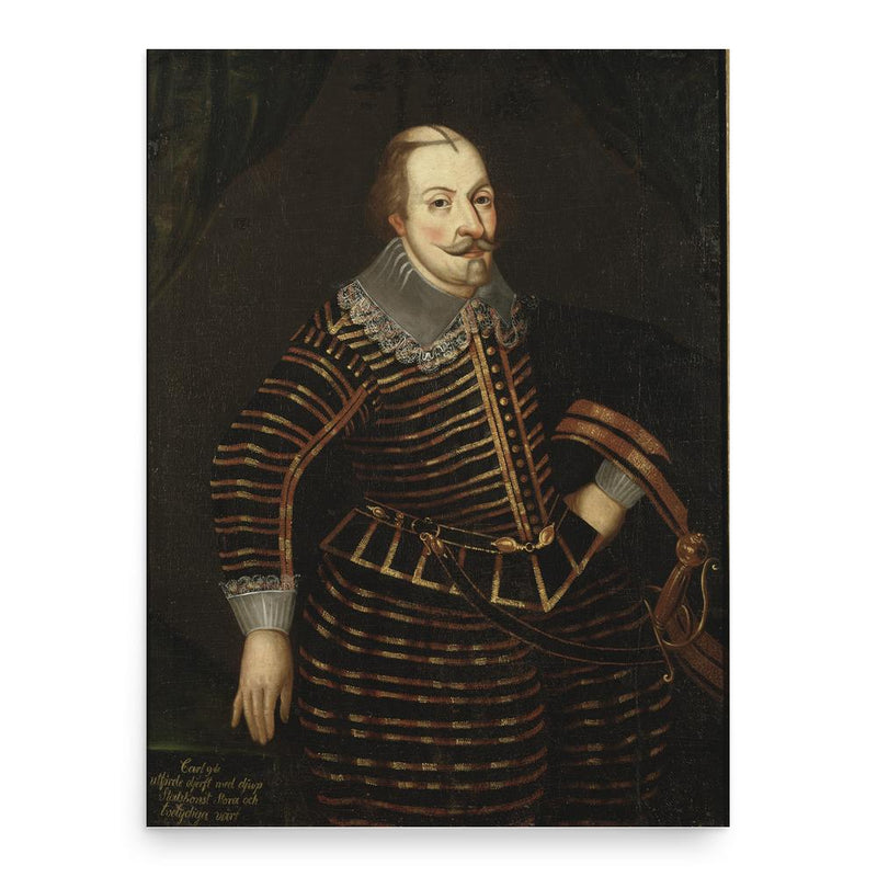 Charles IX of Sweden poster print, in size 18x24 inches.