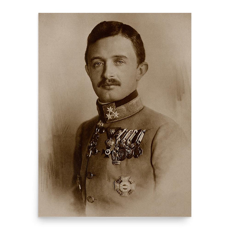 Charles I of Austria poster print, in size 18x24 inches.