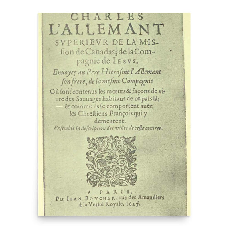 Charles Lallemant poster print, in size 18x24 inches.