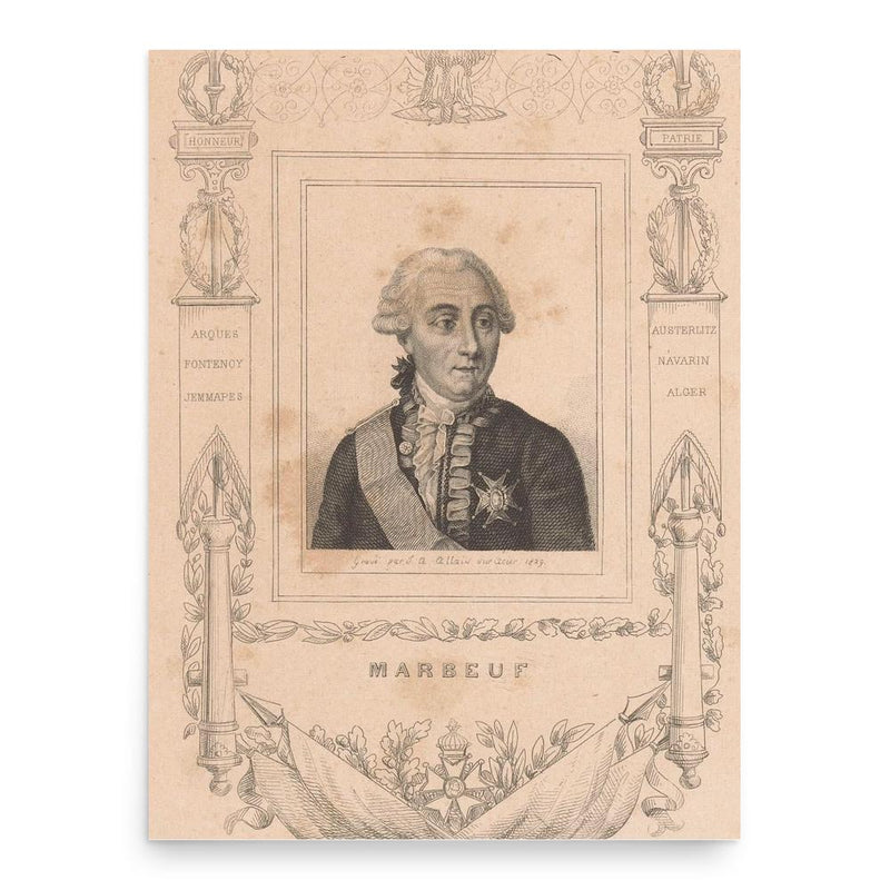 Charles Louis de Marbeuf poster print, in size 18x24 inches.