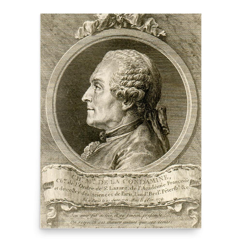 Charles Marie de La Condamine poster print, in size 18x24 inches.