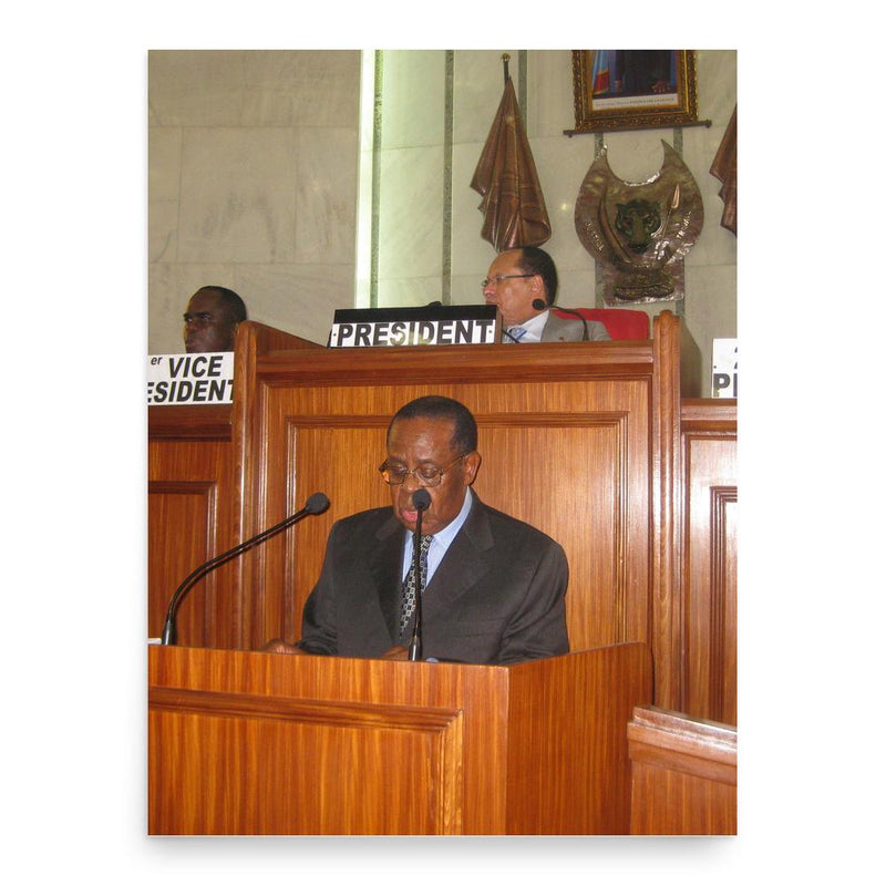 Charles Mwando Simba poster print, in size 18x24 inches.